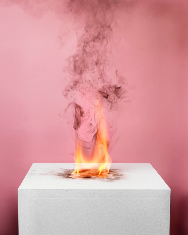 Camphor Flame on Pedestal (0419)