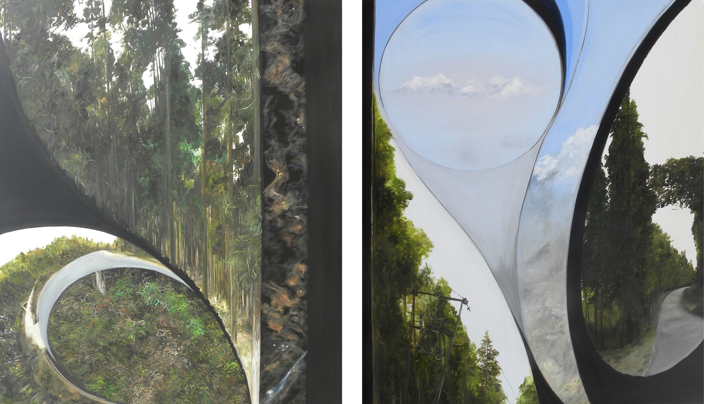 Pines at Pelling-Diptych